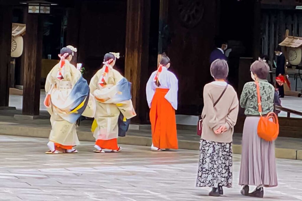 With Ceremonial Clothes at Meiji shrine (meiji Jingu)