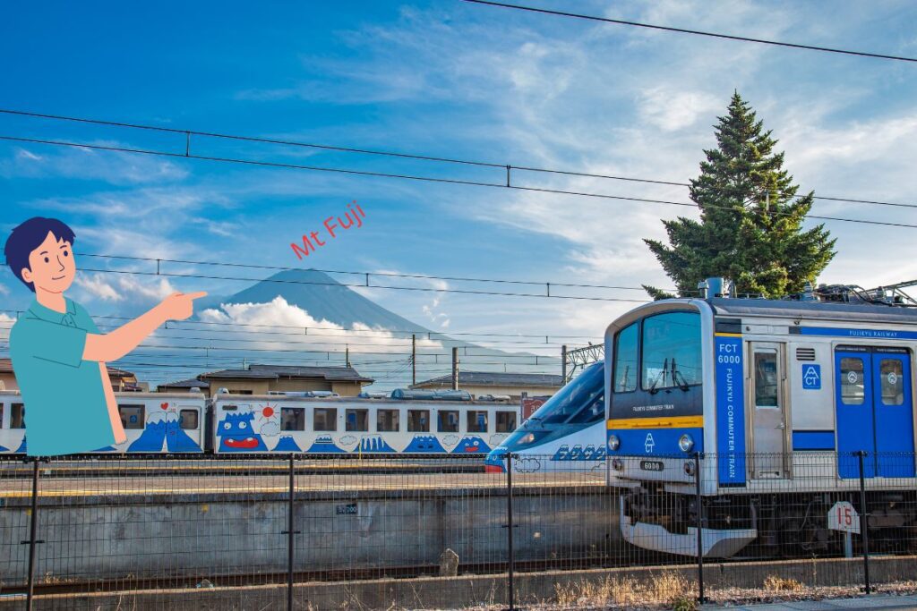 Fuji from Train on the way to Chureito Pagoda from Tokyo