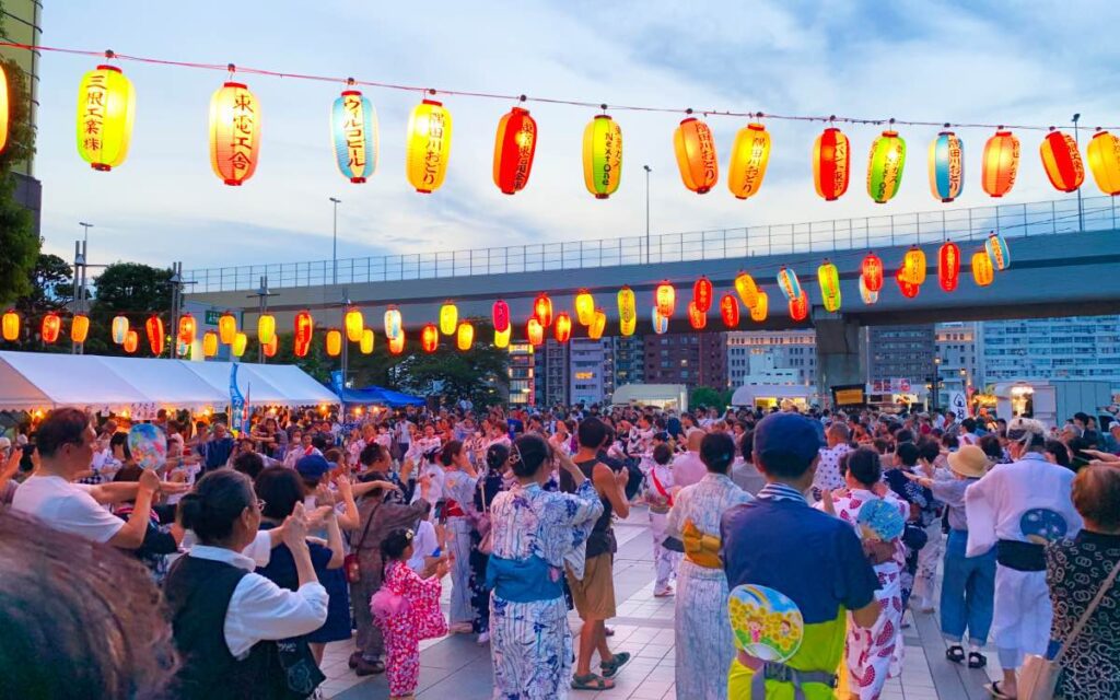 Sumida Summer Bon Odori Festival in summer.