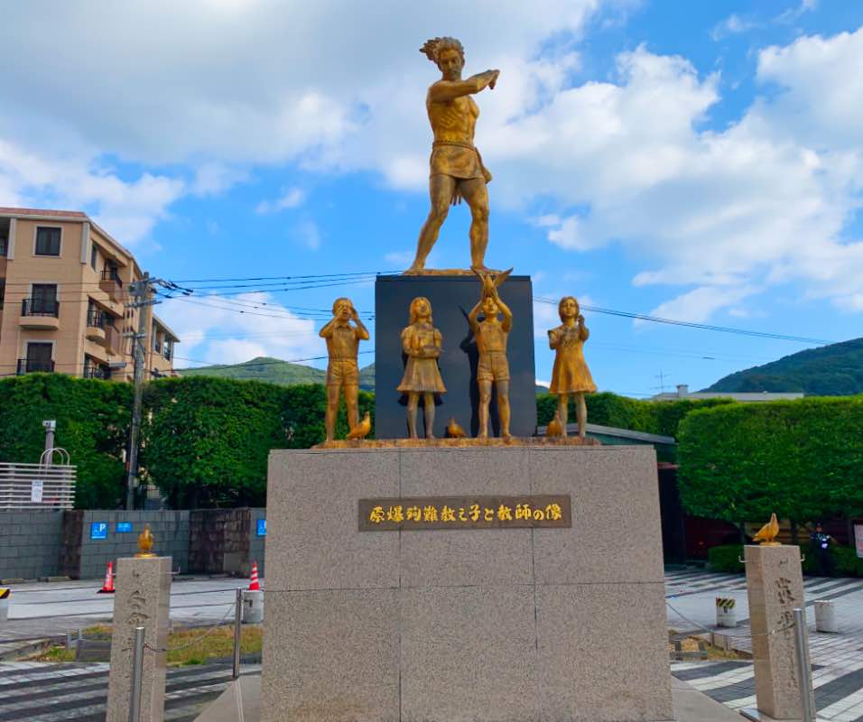 Teachers @ Students monuments in Nagasaki Bomb Museum