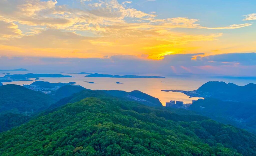 Stunning sunset from Nagasaki Inasa Observatory